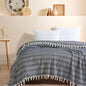 Couvre-lit coton bio noir Lavinya Bedding