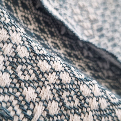 Plaid, Couvre lit, Jeté de canapé, 100% Coton, tissé, 230*200cm, vert émeraude